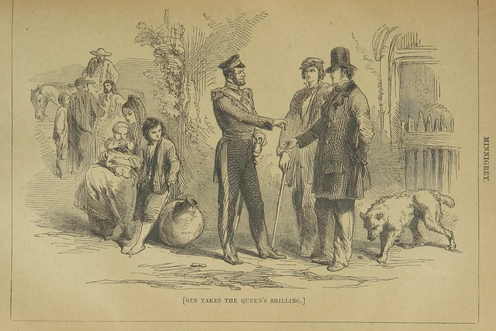 An illustration from Minnigrey. A romance ... Illustrated by Sir John Gilbert, 1897, leaf 97