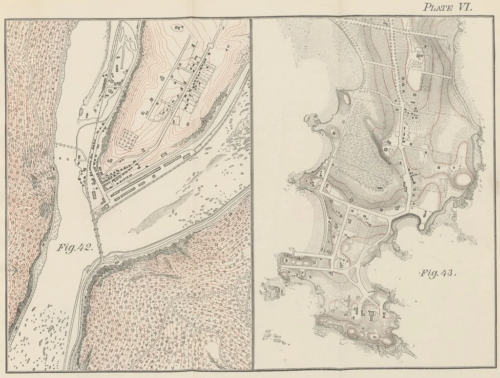 An illustration from A Manual of Topographical Drawing ... Enlarged by C. McMillan, 1885, leaf 143