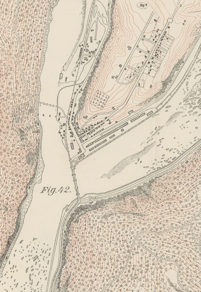 An illustration from A Manual of Topographical Drawing ... Enlarged by C. McMillan, 1885, leaf 143