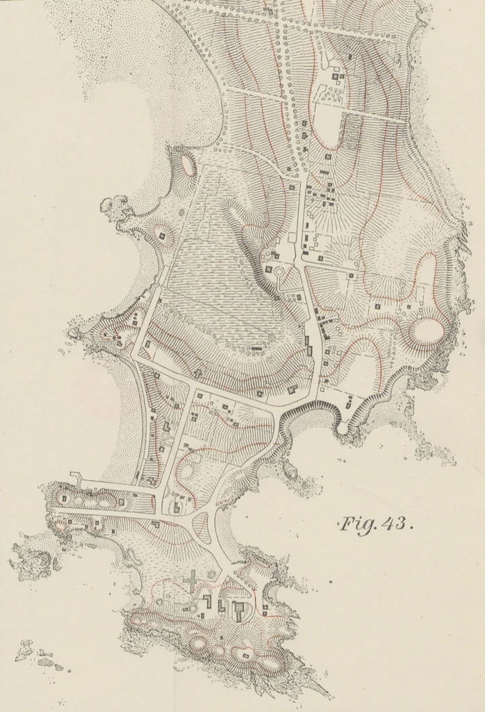 An illustration from A Manual of Topographical Drawing ... Enlarged by C. McMillan, 1885, leaf 143