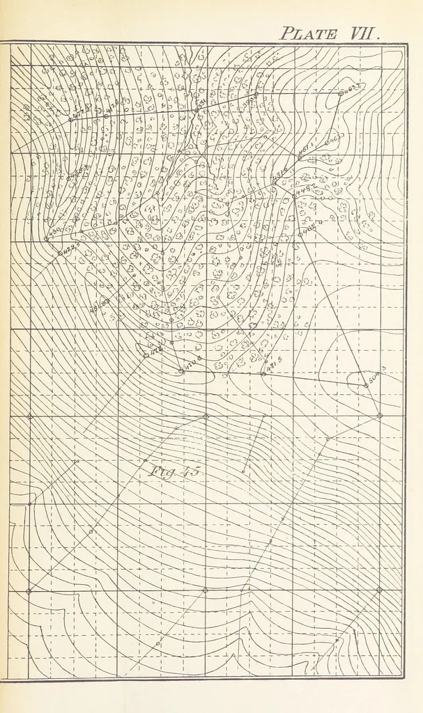 An illustration from A Manual of Topographical Drawing ... Enlarged by C. McMillan, 1885, leaf 147