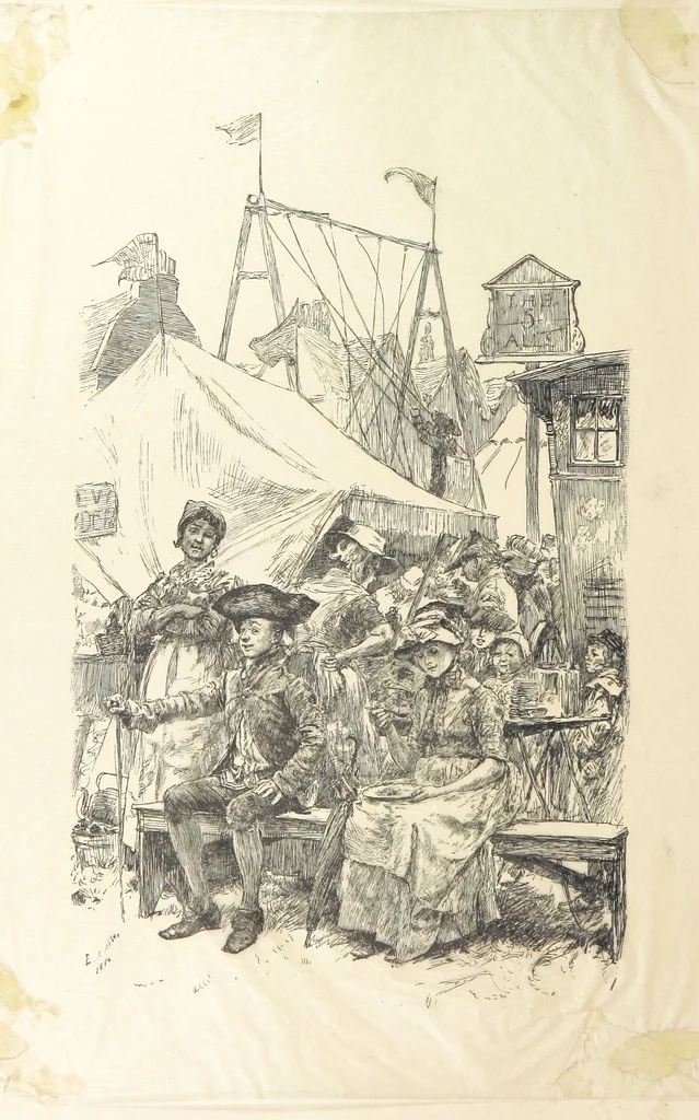 An illustration from Old Songs. With drawings by E. A. Abbey and Alfred Parsons, 1889, leaf 10