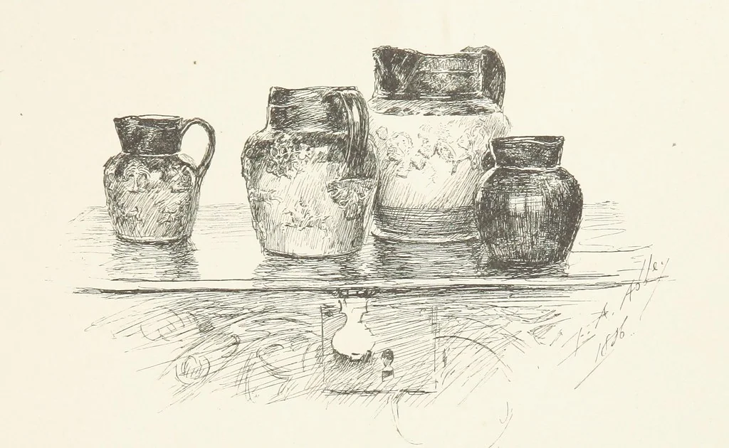 An illustration from Old Songs. With drawings by E. A. Abbey and Alfred Parsons, 1889, leaf 105