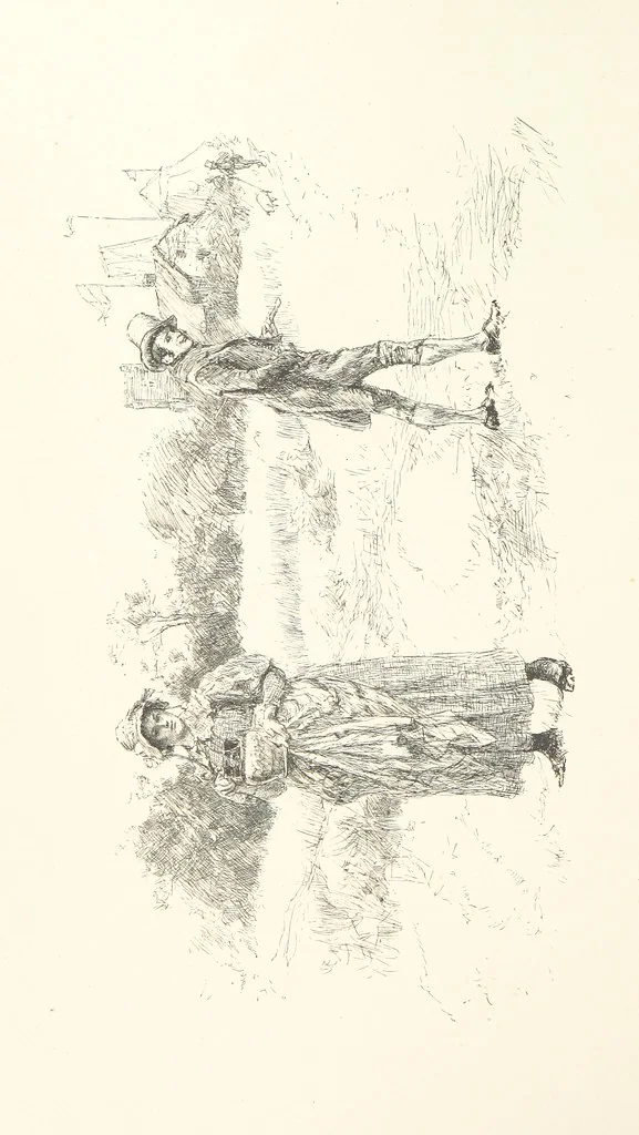 An illustration from Old Songs. With drawings by E. A. Abbey and Alfred Parsons, 1889, leaf 106