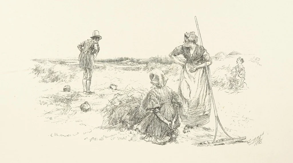 An illustration from Old Songs. With drawings by E. A. Abbey and Alfred Parsons, 1889, leaf 109