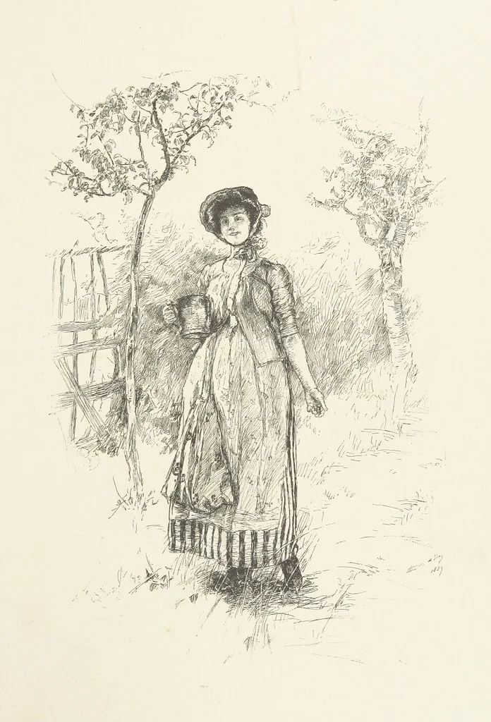 An illustration from Old Songs. With drawings by E. A. Abbey and Alfred Parsons, 1889, leaf 119
