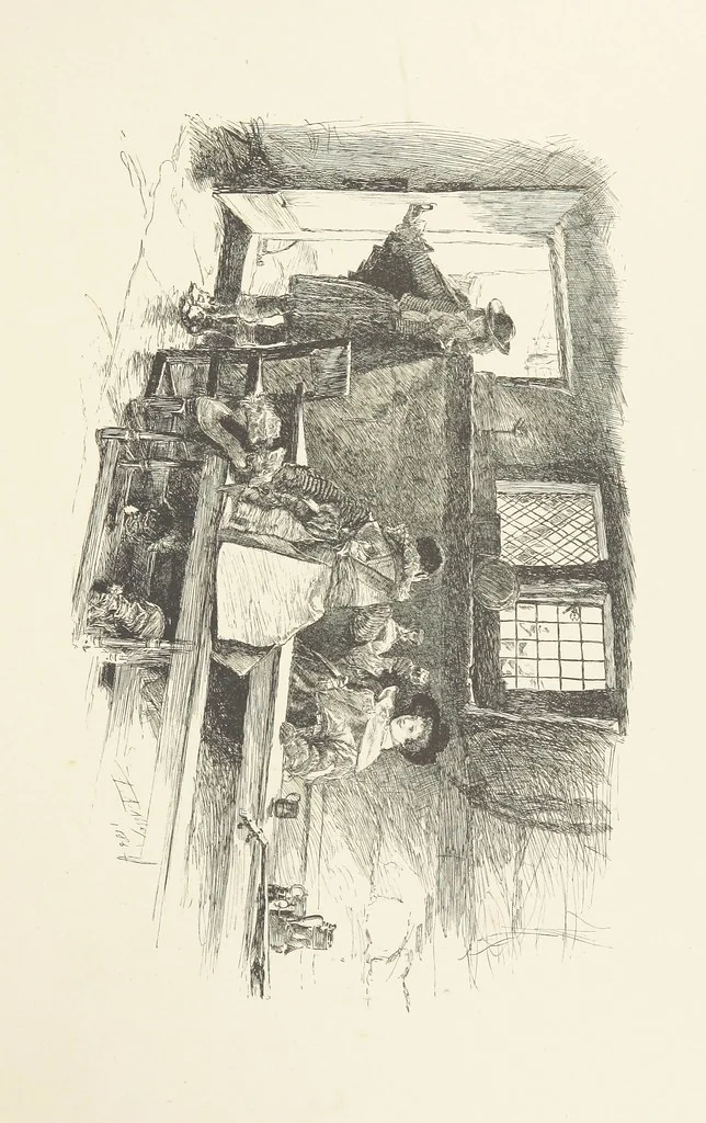 An illustration from Old Songs. With drawings by E. A. Abbey and Alfred Parsons, 1889, leaf 129