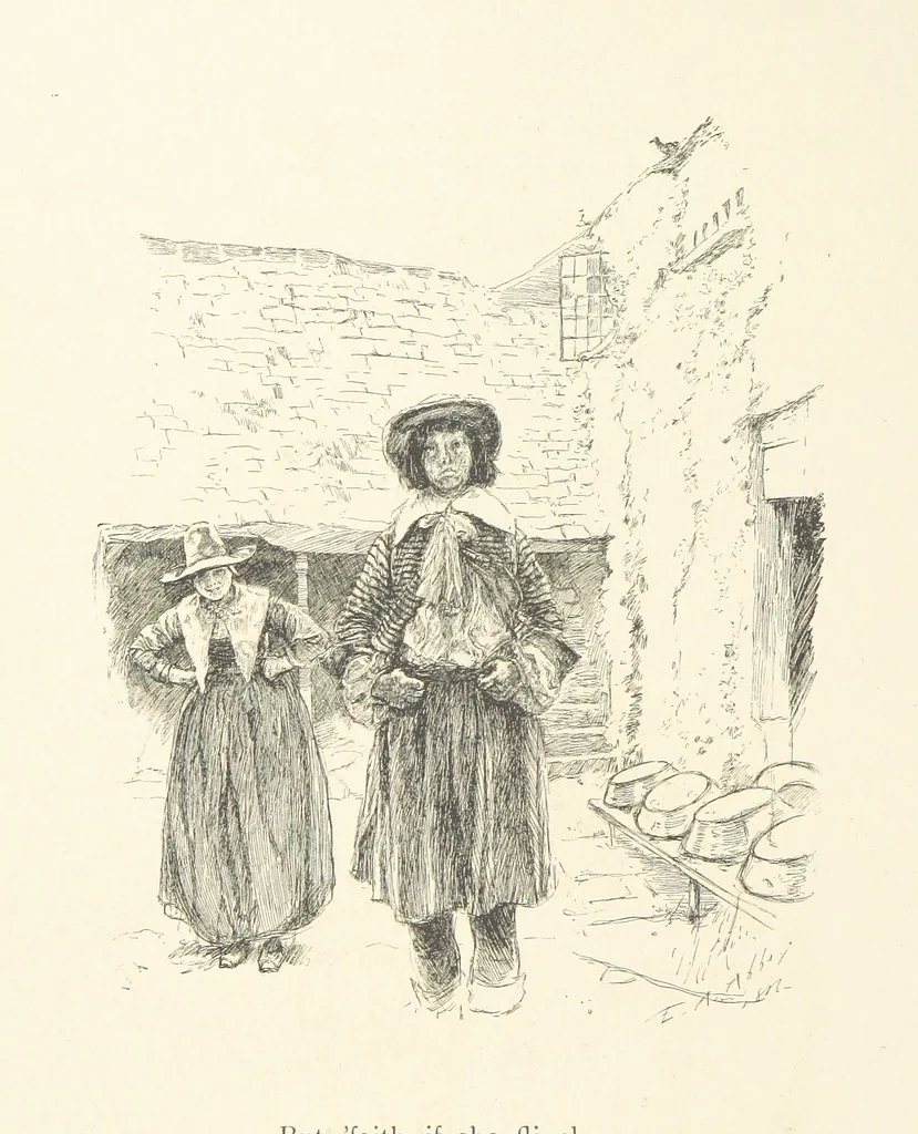 An illustration from Old Songs. With drawings by E. A. Abbey and Alfred Parsons, 1889, leaf 132