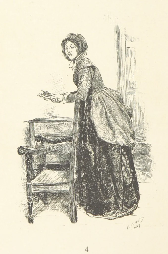 An illustration from Old Songs. With drawings by E. A. Abbey and Alfred Parsons, 1889, leaf 18