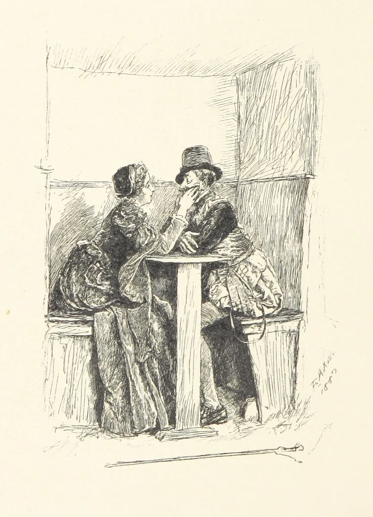 An illustration from Old Songs. With drawings by E. A. Abbey and Alfred Parsons, 1889, leaf 24