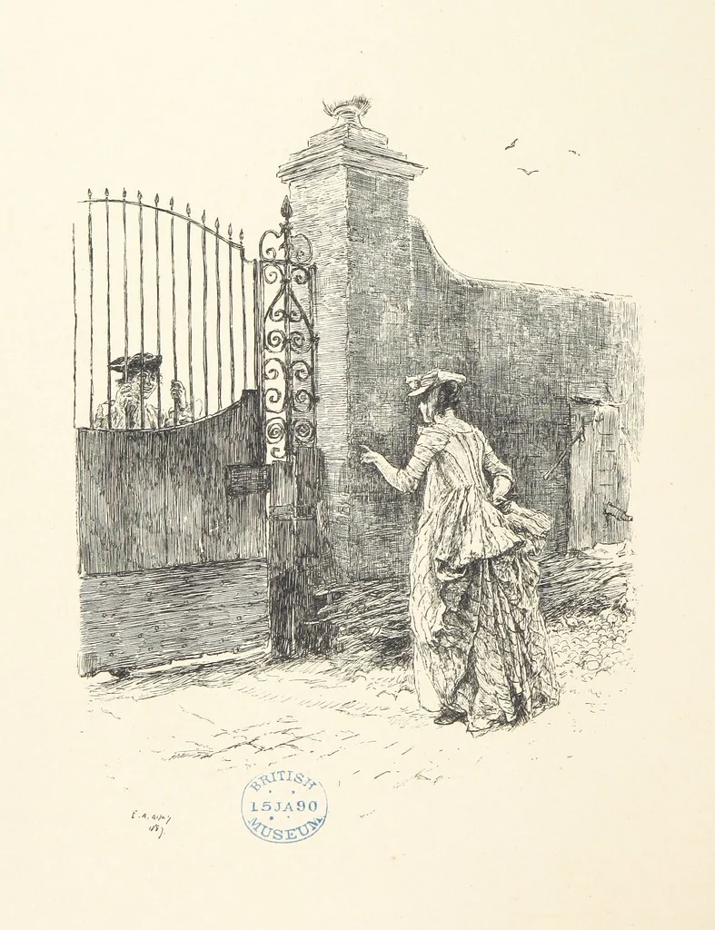 An illustration from Old Songs. With drawings by E. A. Abbey and Alfred Parsons, 1889, leaf 36