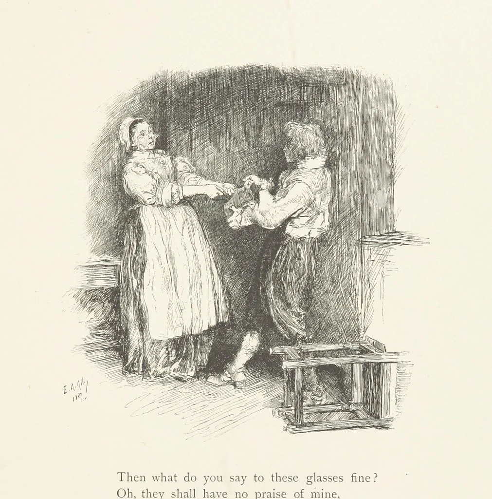 An illustration from Old Songs. With drawings by E. A. Abbey and Alfred Parsons, 1889, leaf 53