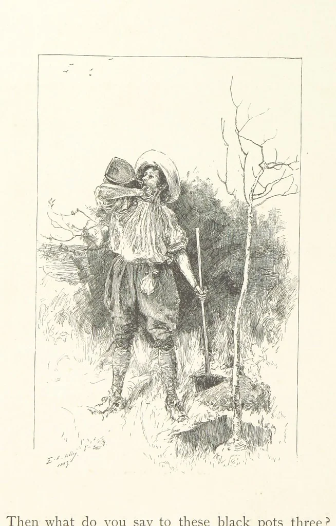 An illustration from Old Songs. With drawings by E. A. Abbey and Alfred Parsons, 1889, leaf 56