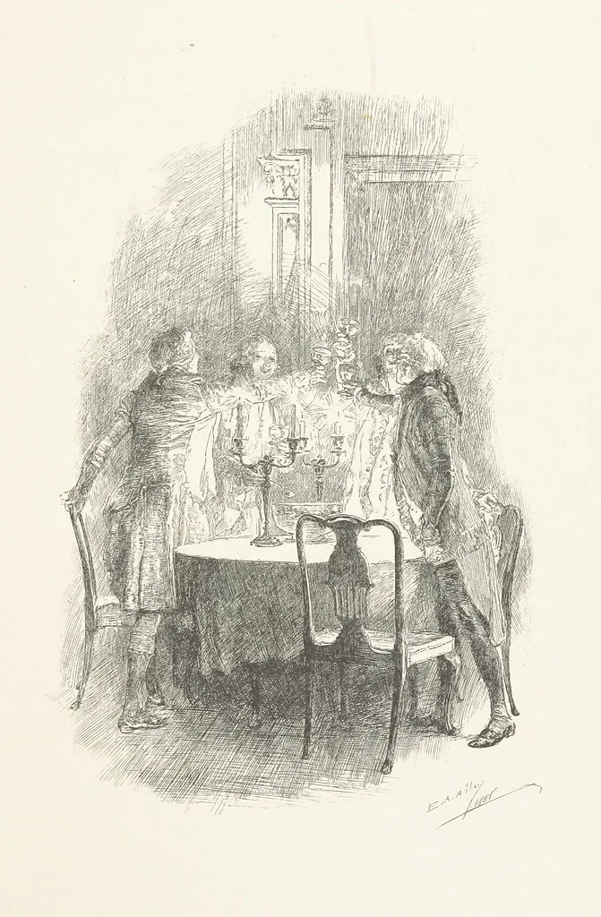 An illustration from Old Songs. With drawings by E. A. Abbey and Alfred Parsons, 1889, leaf 69