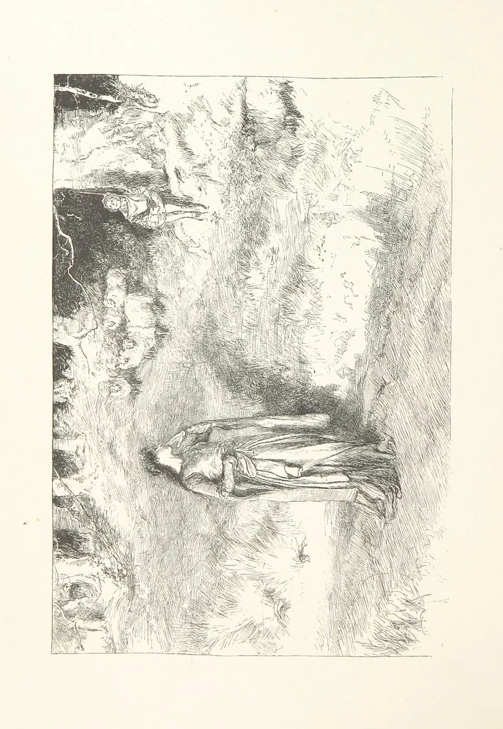 An illustration from Old Songs. With drawings by E. A. Abbey and Alfred Parsons, 1889, leaf 84