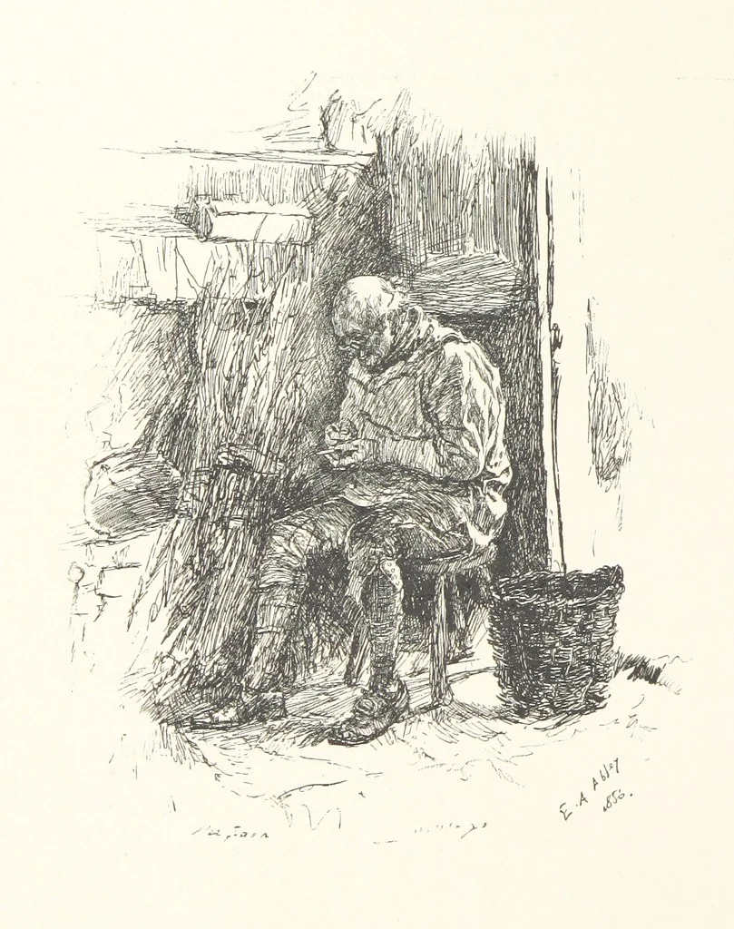 An illustration from Old Songs. With drawings by E. A. Abbey and Alfred Parsons, 1889, leaf 90