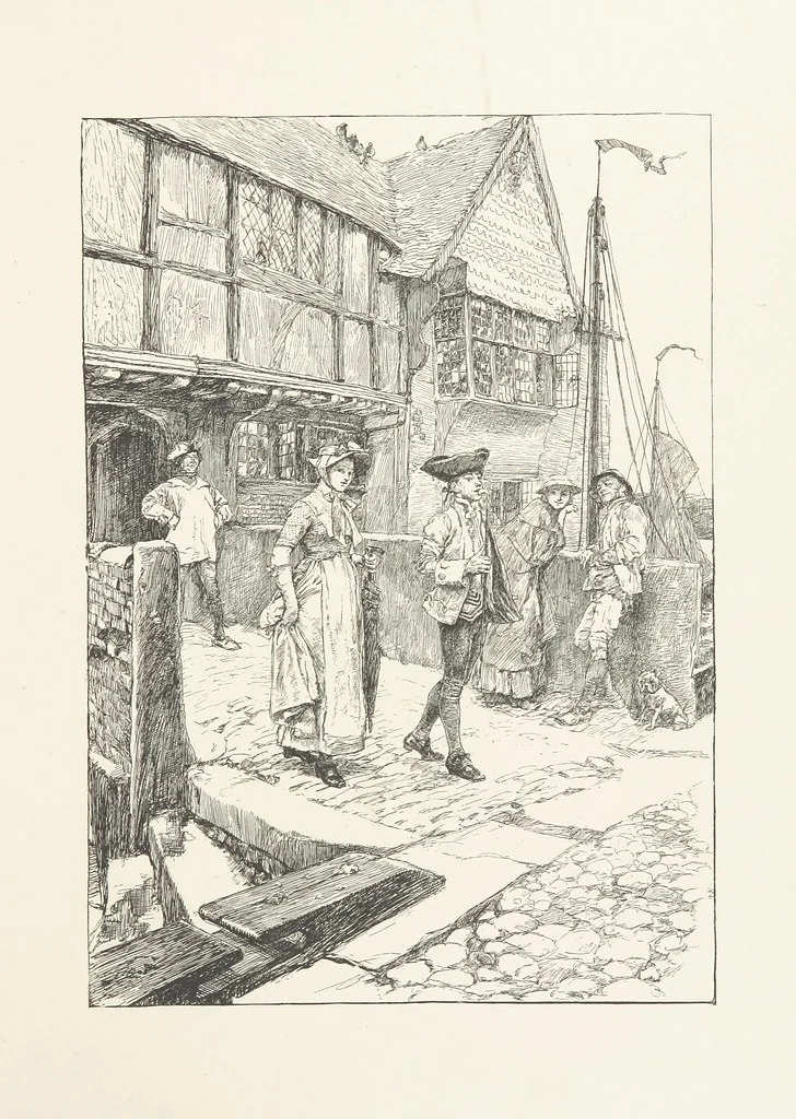 An illustration from Old Songs. With drawings by E. A. Abbey and Alfred Parsons, 1889, leaf 93