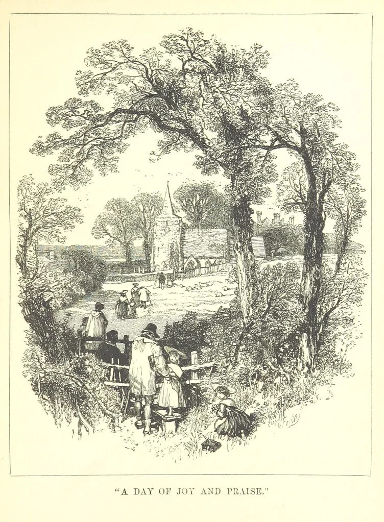 An illustration from Songs for the Little ones at Home. Illustrated ... from designs by eminent artists, 1868, leaf 143