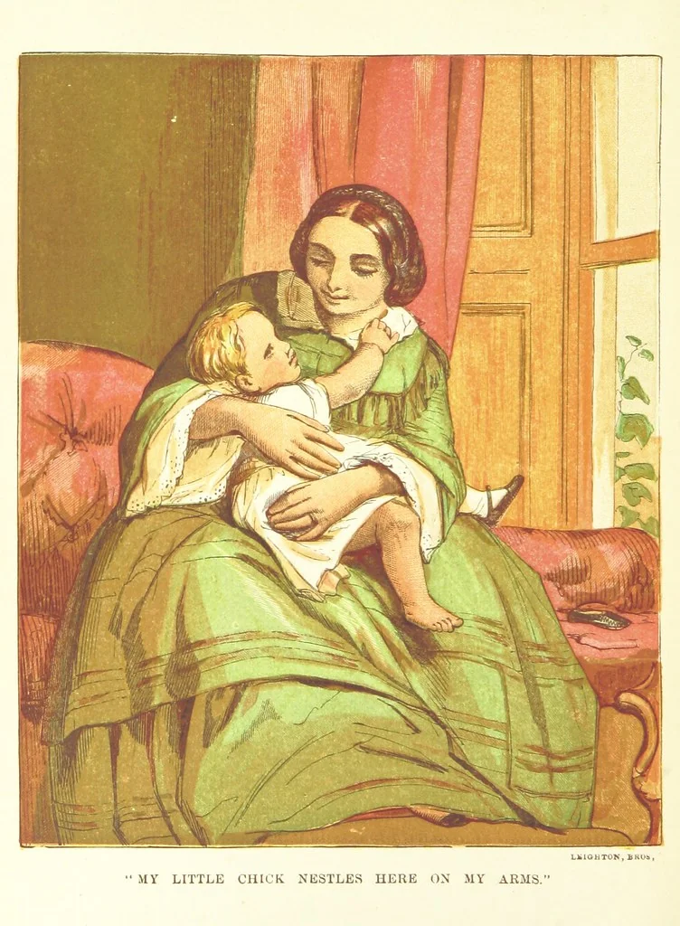 An illustration from Songs for the Little ones at Home. Illustrated ... from designs by eminent artists, 1868, leaf 154
