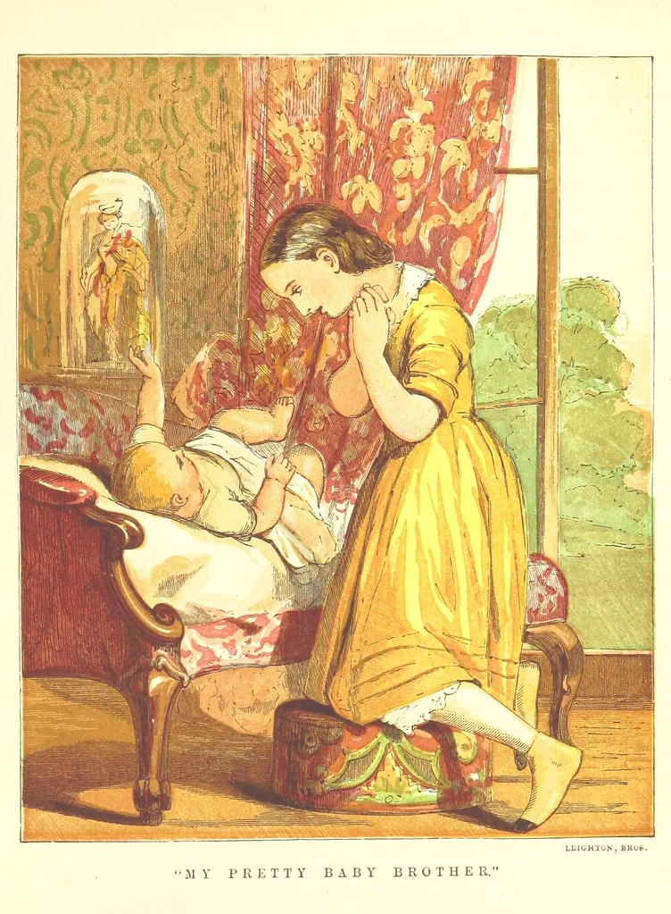 An illustration from Songs for the Little ones at Home. Illustrated ... from designs by eminent artists, 1868, leaf 55