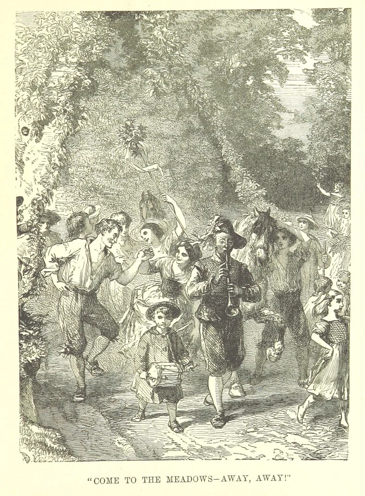 An illustration from Songs for the Little ones at Home. Illustrated ... from designs by eminent artists, 1868, leaf 71