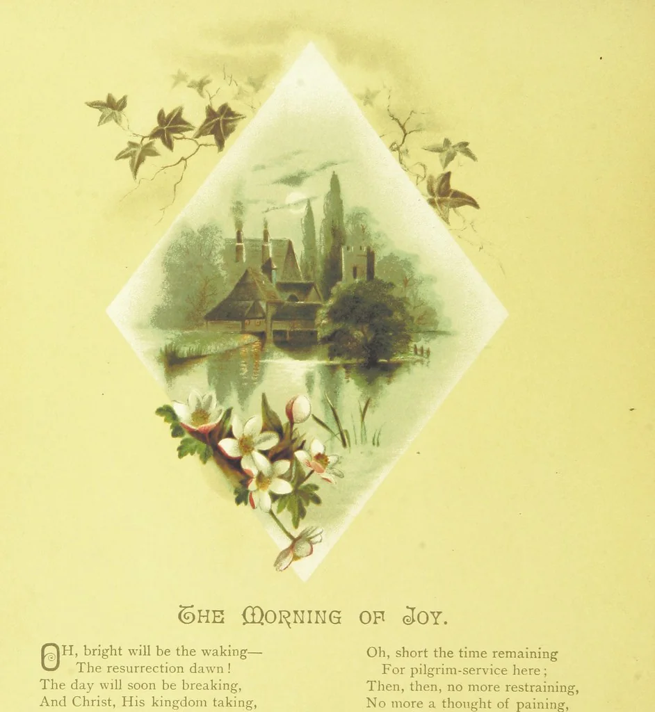 An illustration from Songs of the Dawn: selection from the poems of Horatius Bonar, Charlotte Murray and others, 1887, leaf 10