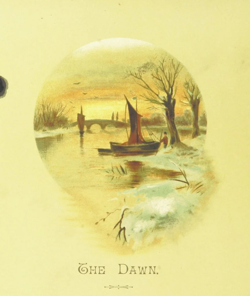 An illustration from Songs of the Dawn: selection from the poems of Horatius Bonar, Charlotte Murray and others, 1887, leaf 14
