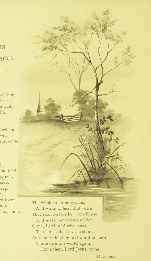 An illustration from Songs of the Dawn: selection from the poems of Horatius Bonar, Charlotte Murray and others, 1887, leaf 32