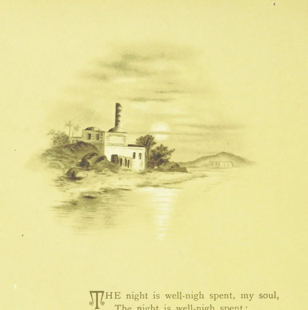 An illustration from Songs of the Dawn: selection from the poems of Horatius Bonar, Charlotte Murray and others, 1887, leaf 36