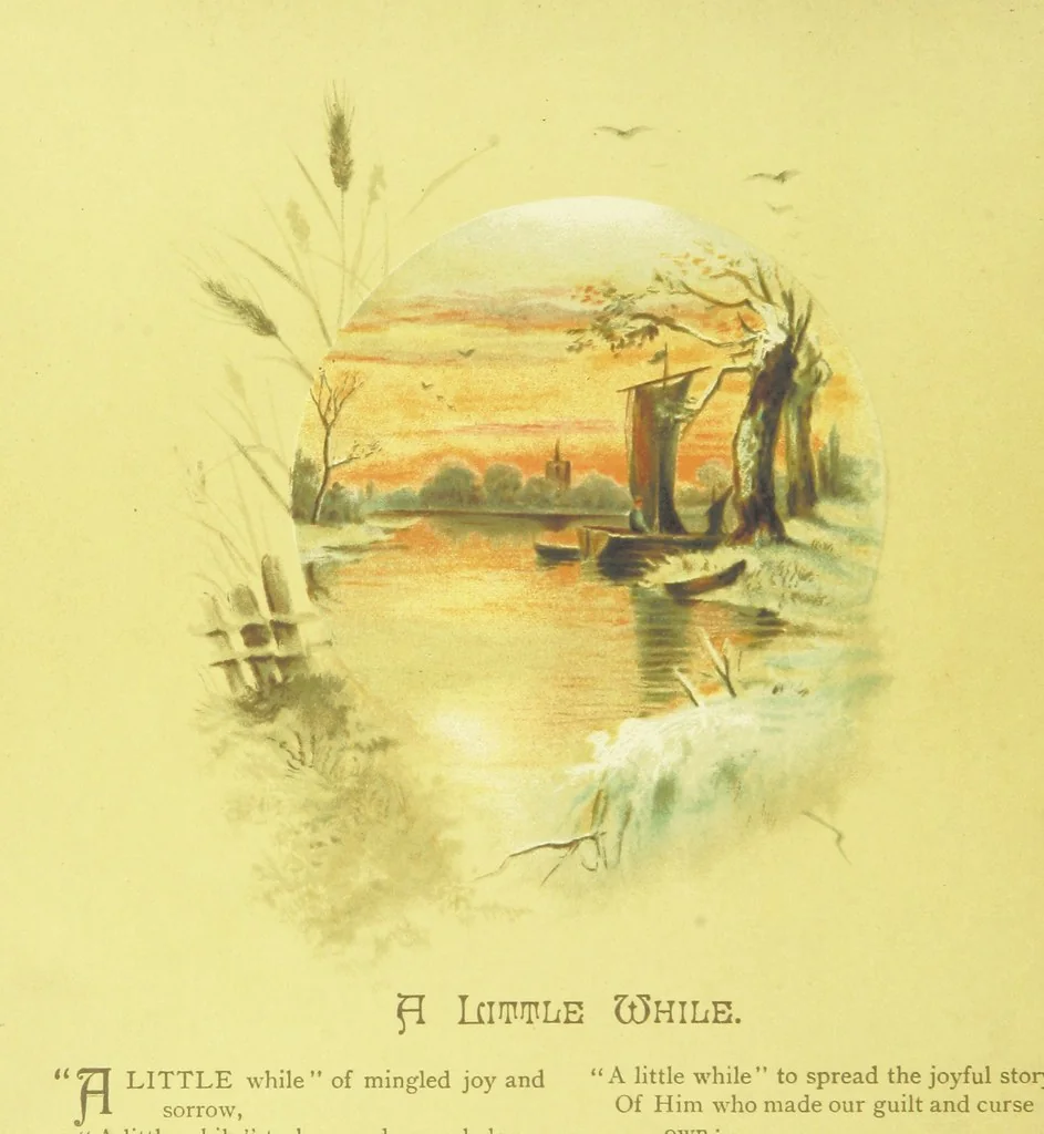 An illustration from Songs of the Dawn: selection from the poems of Horatius Bonar, Charlotte Murray and others, 1887, leaf 6