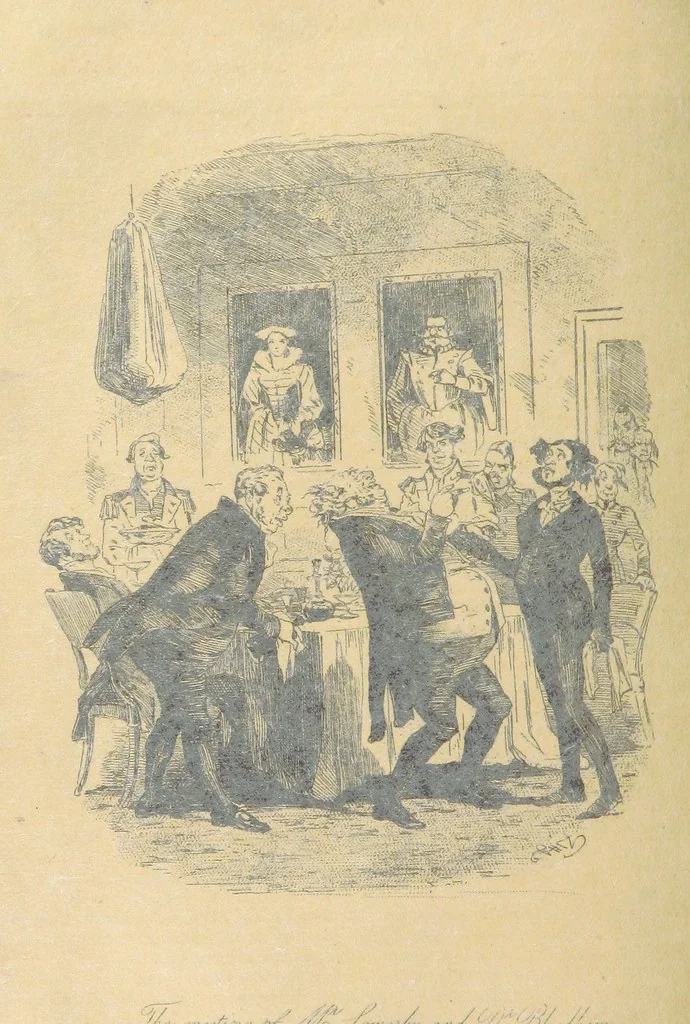 An illustration from Samuel Sowerby: or, doings at Ravensdale Priory. By the author of “Captain Bolis.” Illustrated with ... engravings, by “Phiz.”, 1845, leaf 112