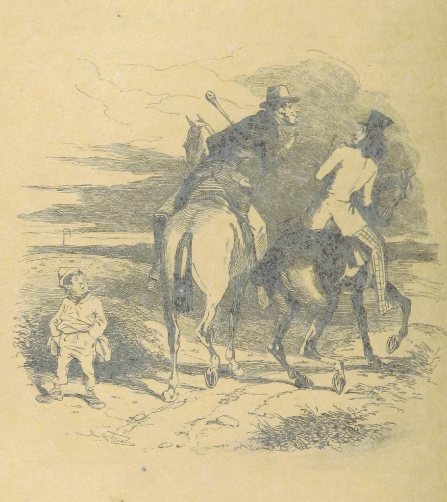 An illustration from Samuel Sowerby: or, doings at Ravensdale Priory. By the author of “Captain Bolis.” Illustrated with ... engravings, by “Phiz.”, 1845, leaf 152