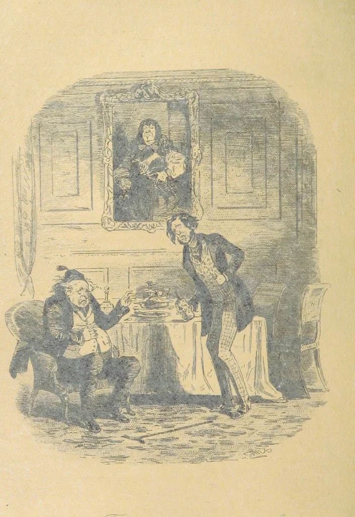 An illustration from Samuel Sowerby: or, doings at Ravensdale Priory. By the author of “Captain Bolis.” Illustrated with ... engravings, by “Phiz.”, 1845, leaf 166