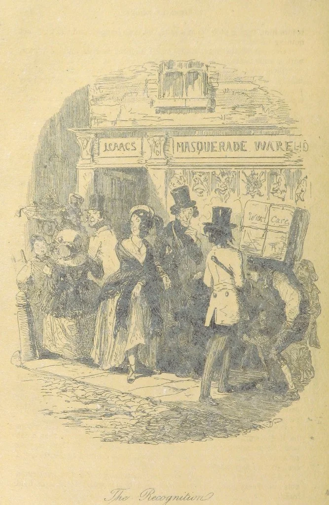 An illustration from Samuel Sowerby: or, doings at Ravensdale Priory. By the author of “Captain Bolis.” Illustrated with ... engravings, by “Phiz.”, 1845, leaf 282