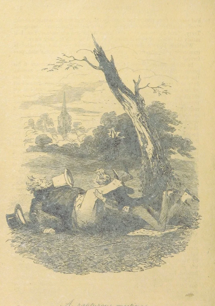 An illustration from Samuel Sowerby: or, doings at Ravensdale Priory. By the author of “Captain Bolis.” Illustrated with ... engravings, by “Phiz.”, 1845, leaf 322
