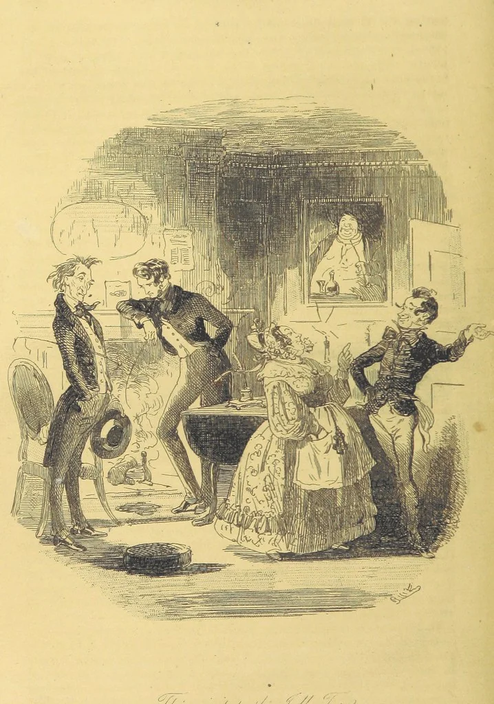 An illustration from Samuel Sowerby: or, doings at Ravensdale Priory. By the author of “Captain Bolis.” Illustrated with ... engravings, by “Phiz.”, 1845, leaf 334