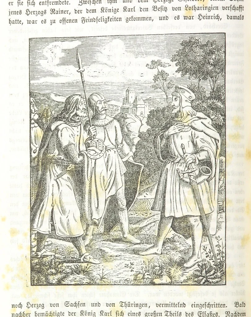 An illustration from Die Geschichte der Deutschen von den ältesten Zeiten bis auf unsere Tage. Zweite Auflage. (Fortgesetzt von M. Wechs.), 1859, leaf 188