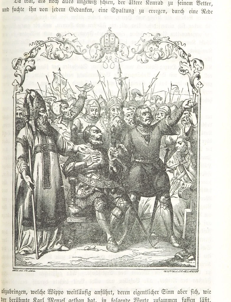 An illustration from Die Geschichte der Deutschen von den ältesten Zeiten bis auf unsere Tage. Zweite Auflage. (Fortgesetzt von M. Wechs.), 1859, leaf 265