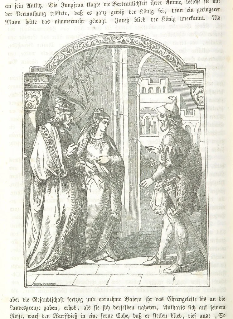 An illustration from Die Geschichte der Deutschen von den ältesten Zeiten bis auf unsere Tage. Zweite Auflage. (Fortgesetzt von M. Wechs.), 1859, leaf 84