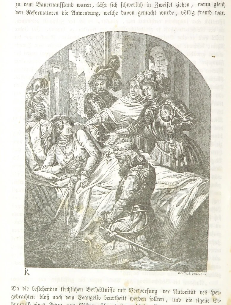 An illustration from Die Geschichte der Deutschen von den ältesten Zeiten bis auf unsere Tage. Zweite Auflage. (Fortgesetzt von M. Wechs.), 1859, leaf 32