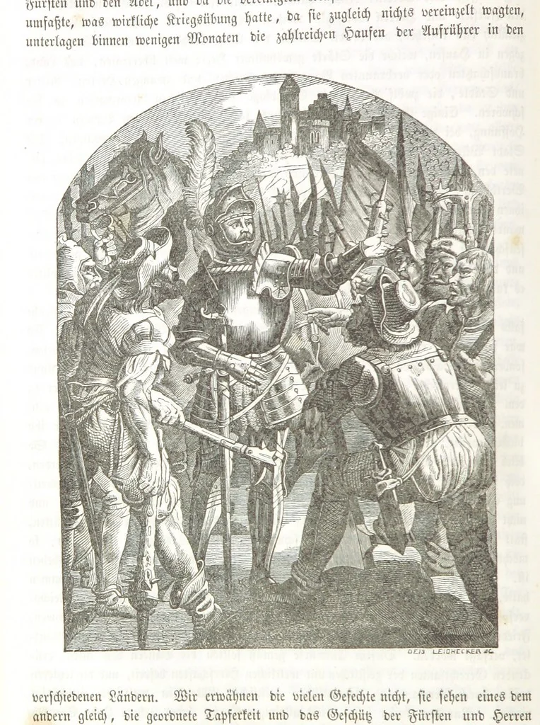 An illustration from Die Geschichte der Deutschen von den ältesten Zeiten bis auf unsere Tage. Zweite Auflage. (Fortgesetzt von M. Wechs.), 1859, leaf 38