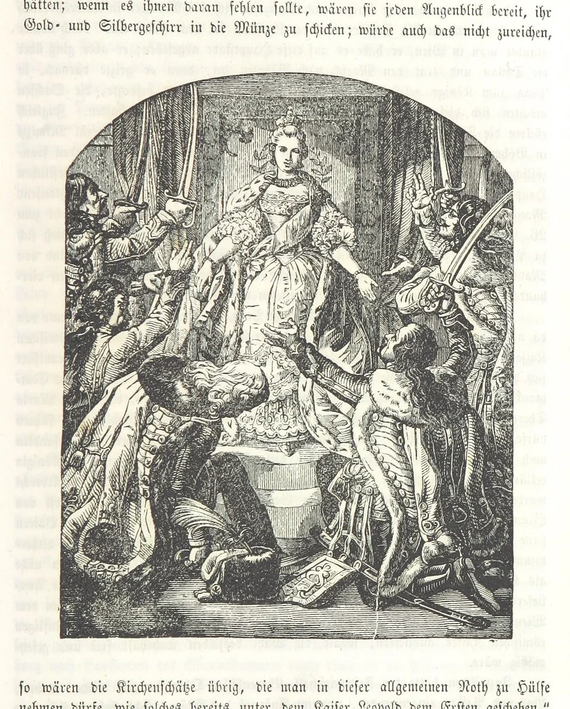An illustration from Die Geschichte der Deutschen von den ältesten Zeiten bis auf unsere Tage. Zweite Auflage. (Fortgesetzt von M. Wechs.), 1859, leaf 709