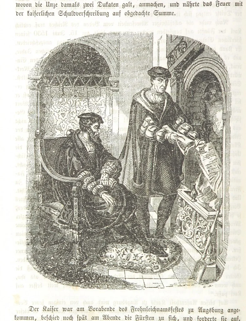 An illustration from Die Geschichte der Deutschen von den ältesten Zeiten bis auf unsere Tage. Zweite Auflage. (Fortgesetzt von M. Wechs.), 1859, leaf 72
