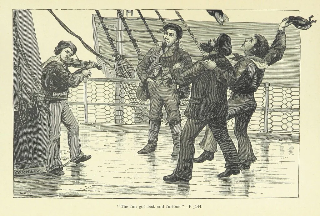 An illustration from Exiles of Fortune. A tale of a far north land, 1890, leaf 157