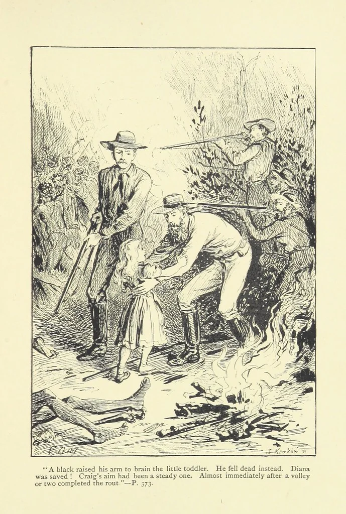 An illustration from From Squire to Squatter. A tale, etc, 1888, leaf 389