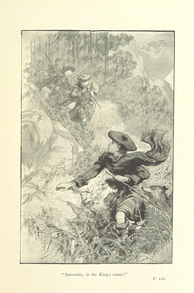 An illustration from Shoulder to Shoulder: a story of the stirring times of old, 1896, leaf 127