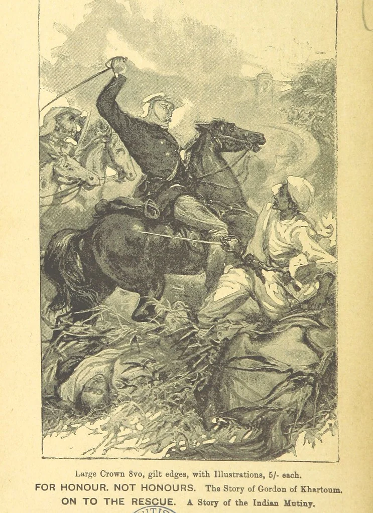 An illustration from Shoulder to Shoulder: a story of the stirring times of old, 1896, leaf 414