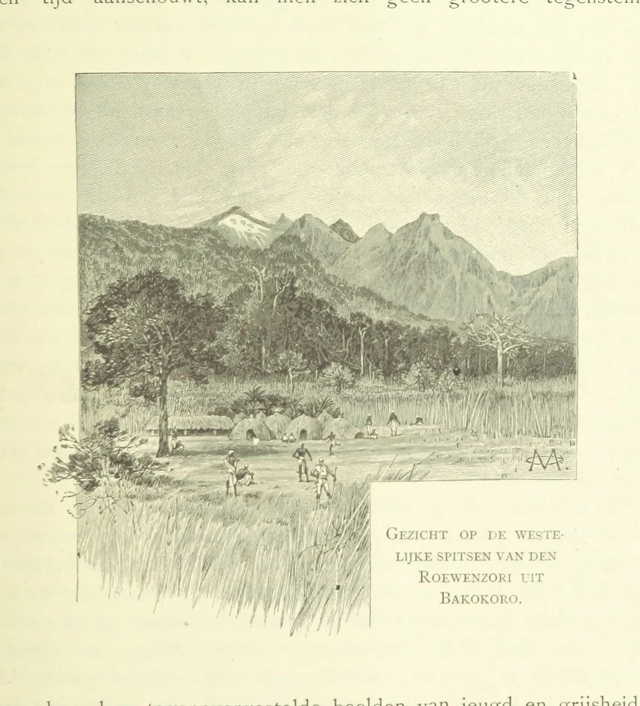 An illustration from Stanley in Afrika's donkere wildernissen, etc. [Translated from “In Darkest Afrika” by H. Tiedeman, 1890, leaf 1023
