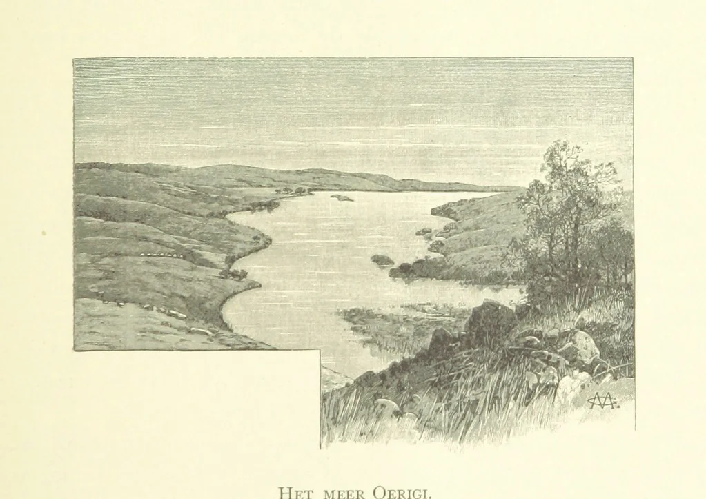 An illustration from Stanley in Afrika's donkere wildernissen, etc. [Translated from “In Darkest Afrika” by H. Tiedeman, 1890, leaf 1117