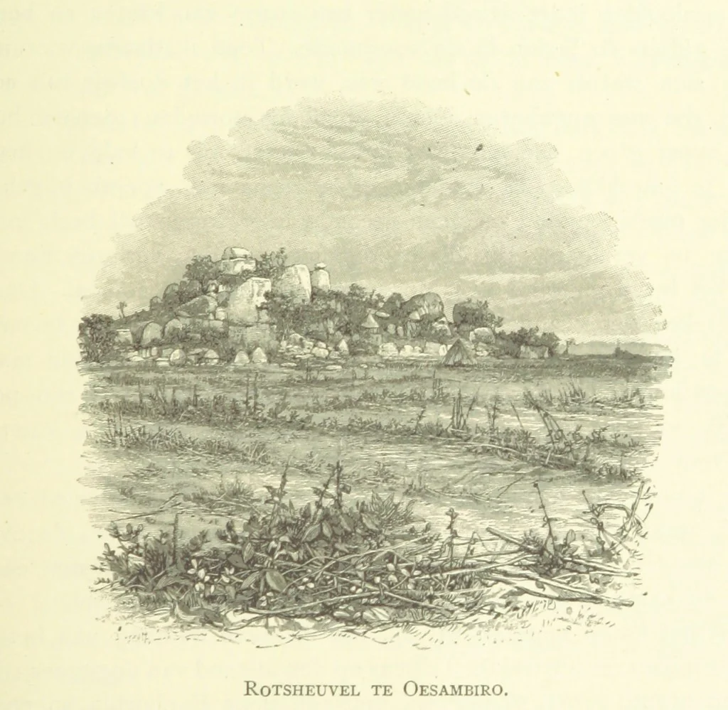 An illustration from Stanley in Afrika's donkere wildernissen, etc. [Translated from “In Darkest Afrika” by H. Tiedeman, 1890, leaf 1141